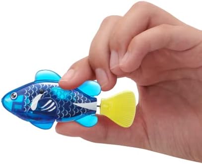 Robo Alive Robo Fish Robotic Swimming Fish (Blue + Red) by ZURU Water Activated, Changes Color, Comes with Batteries, Amazon Exclusive (2 Pack) Series 3