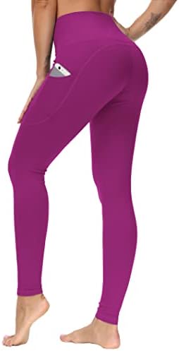 THE GYM PEOPLE Thick High Waist Yoga Pants with Pockets, Tummy Control Workout Running Yoga Leggings for Women