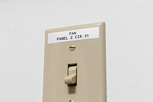 Brady Authentic (M21-375-595-WT) All-Weather Vinyl Label for Indoor/Outdoor ID, Lab and Equipment Labeling, Black on White- For M210, M210-LAB, M211, BMP21-PLUS and BMP21-LAB Printers, .375" 21' L