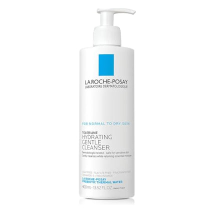 La Roche-Posay Toleriane Hydrating Gentle Face Cleanser, Hydrating Facial Cleanser With Niacinamide + Ceramides, Daily Face Wash For Dry Skin To Normal Skin, Sensitive Skin Tested, Fragrance Free