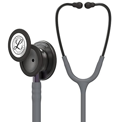 3M Littmann Classic III Monitoring Stethoscope, 5873, More Than 2X as Loud, Weighs Less, Stainless Steel Smoke-Finish Chestpiece, Grey Tube, 27" Violet Gray Stem, and Smoke Headset