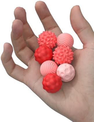 Magnetic Sensory Balls Fidget Toys - 8pcs Attraction Balls with Textures Silicone Shell for Adults,Stress Relief Toy for Autism Anxiety,Desk Fidget Toys,Stocking Stuffers for Teens Womens Gifts