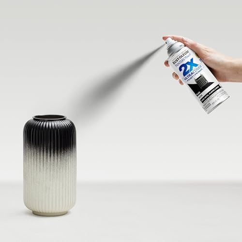 Rust-Oleum 249122-6PK Painter's Touch 2X Ultra Cover Spray Paint, 12 oz, Gloss Black, 6 Pack