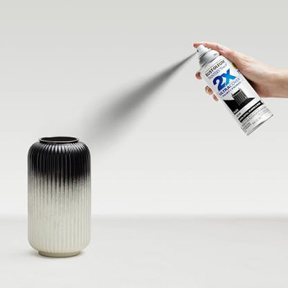 Rust-Oleum 249122-6PK Painter's Touch 2X Ultra Cover Spray Paint, 12 oz, Gloss Black, 6 Pack