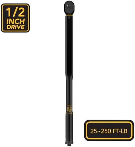 LEXIVON 1/2-Inch Drive Click Torque Wrench 25-250 Ft-Lb/33.9-338.9 Nm (LX-184)