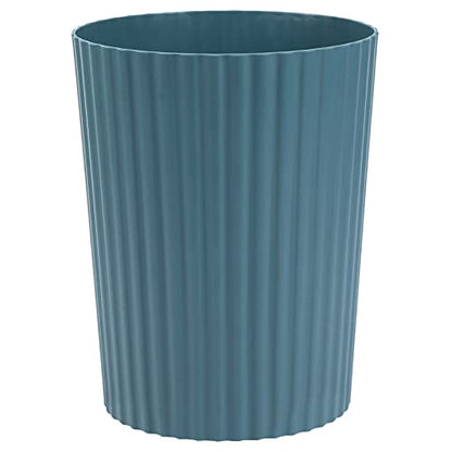 JiatuA Small Trash Can Plastic Wastebasket Round Garbage Container Bin for Bathroom, Kitchen, Bedroom, Home Office, College Dorm, Teal Blue