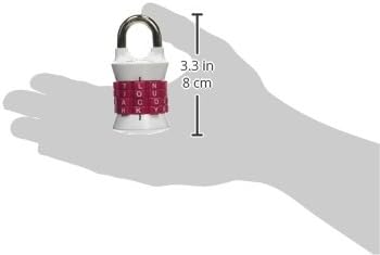 Master Lock Word Combination Lock, Set Your Own Word Letter Lock for Gym and School Lockers, Indoor Combo Padlock, Colors May Vary, 1535DWD