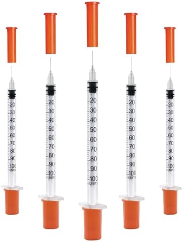 U-100 1cc Syringes with 31g 5/16" (8mm) , Individually Wrapped, Pack of 100