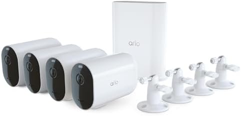 Arlo Pro 4 XL Spotlight 4 Camera Security Bundle - VMS4452P (Renewed)