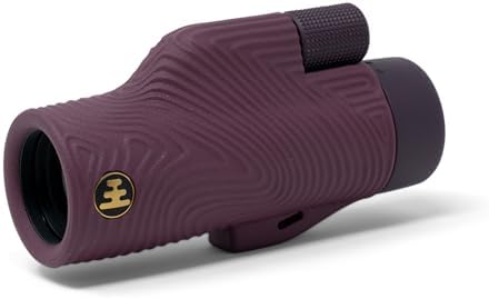 Nocs Provisions Field Tube 10x32 Waterproof Monocular, 10X Magnification Telescope, Bak4 Prism, Wide Field of View for Bird Watching, Backpacking & Wildlife Viewing - Oxblood Maroon