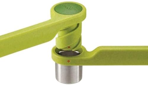 Joseph Joseph Helix Garlic Press Mincer Ergonomic Twist-Action Hand Juicer Stainless Steel, Green