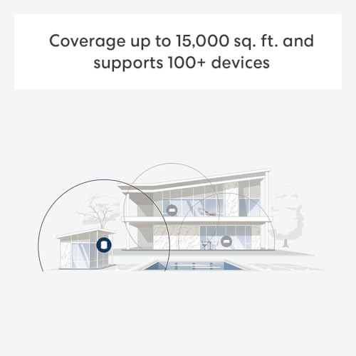 Amazon eero Outdoor 7 dual-band mesh wifi router (newest model), Weatherproof rating of IP66, Coverage up to 15,000 sq. ft. outdoors, 1-pack, Includes 30W PoE+ adapter