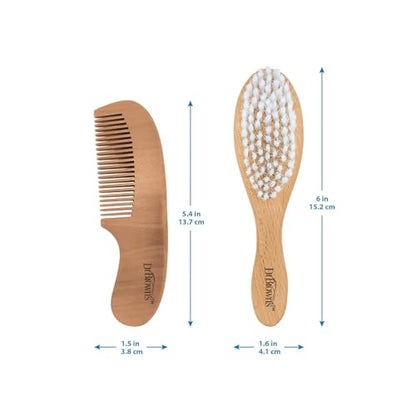 Dr. Brown's Healthy Baby Essentials Kit, Pacidose Medicine Dispenser, Nail Scissors with Case, Nasal Aspirator, Cradle Cap Brush Plus Comb, Cold Compress