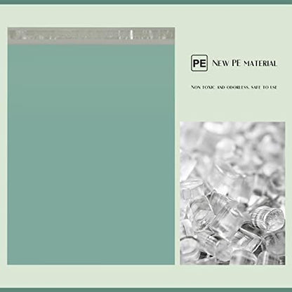 Metronic Poly Mailers 14.5X19 100 Pack, Strong Adhesive Shipping Bags for Clothing, Waterproof and Tear-Proof Envelopes, Packaging Bags Mailers Poly Bags for Shipping in Grayed Jade Green