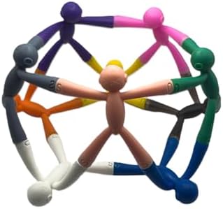 MAGMEN Enhanced Grip Magnetic Fidget Figures for Kids 3-8 & Toddlers | 10-Piece Solid Colors Multipurpose Magnets Set for Travel, Road Trip, Office & Stocking Stuffer Gifts.