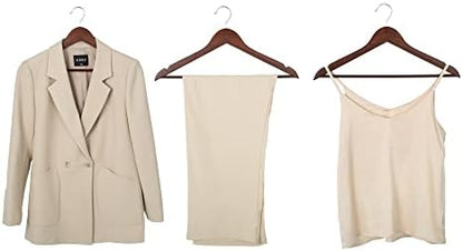 Amazon Basics Durable Wooden Suit Clothes Hangers - Cherry, 20-Pack