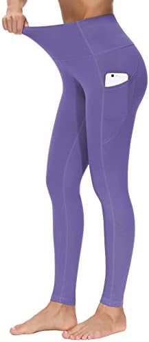 THE GYM PEOPLE Thick High Waist Yoga Pants with Pockets, Tummy Control Workout Running Yoga Leggings for Women