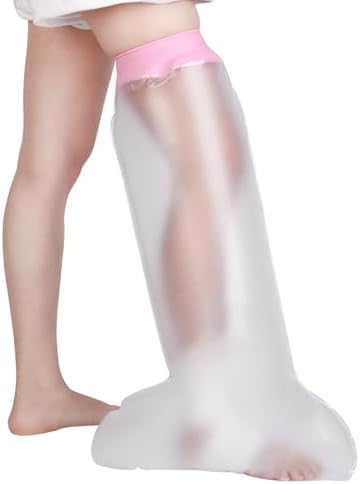 Waterproof Cast Covers for Shower Leg, Knee Surgery Recovery Equipment, Cast Protector for Showering Leg Adult Wounds, Cast Cover Leg Adult After Surgery, Shower Boot Cover Waterproof Foot, Reusable