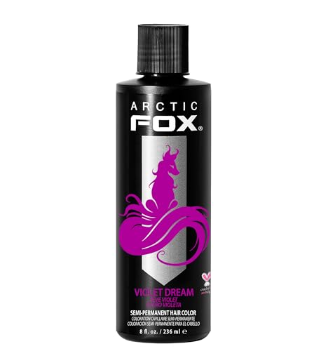 ARCTIC FOX Vegan and Cruelty-Free Semi-Permanent Hair Color Dye (8 Fl Oz, VIOLET DREAM)