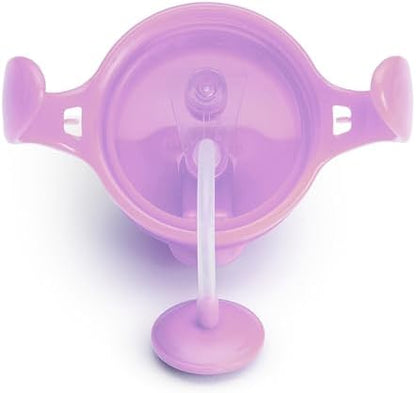 Munchkin Any Angle Sippy Cups for Toddlers, Spill Proof Weighted Straw Cup with Transition Handles for Babies 6 Months and Up, 4 Pack, Blue/Green/Pink/Purple