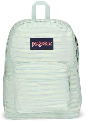 JanSport SuperBreak One Backpacks - Durable, Lightweight Bag with 1 Main Compartment, Front Utility Pocket with Built-in Organizer - Premium Backpack - 70S Space Dye Fresh Mint
