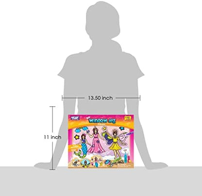 Imagimake Window Art Princess | Suncatcher Kit | Arts and Crafts for Kids Ages 8-12 | Girls Toys Age 6-8 | Unicorn Gifts for Girls Age 6-8 | 5 Year Old Girl Gift | 8 Year Old Girl Birthday Gift