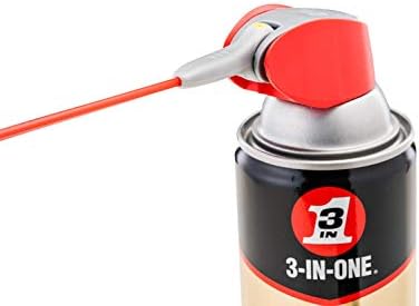 3-IN-ONE Professional Garage Door Lubricant with Smart Straw Sprays 2 Ways, 11 OZ Twin Pack, 100584, Clear