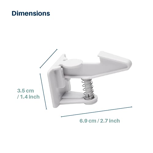 Inaya 16-Pack Cabinet Locks, Child Safety Latches - Baby Proofing Cabinets and Drawer Locks - 3M Adhesive - No Drilling & No Tools Required - Child Proof Your Home