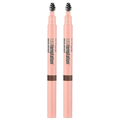 Maybelline Total Temptation Eyebrow Definer Pencil, Medium Brown, 2 Count