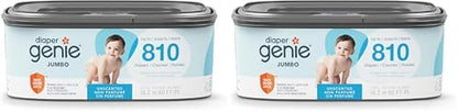 The Diaper Genie Jumbo Square Refill, with Continuous Film, can Hold up to 810 Newborn-Sized Diapers per Refill. (Pack of 2)