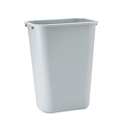 Rubbermaid Commercial Products Deskside Wastebasket/Trash Can, 10.25-Gallon/41-Quart, Gray, Plastic, Garbage Can for Home/Office, Fits Under Desk/Sink/Cabinet, Pack of 12