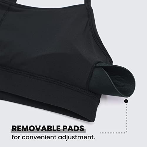 CRZ YOGA Butterluxe Womens Y Back Sports Bra - Padded Racerback Low Impact Spaghetti Thin Strap Workout Yoga Top