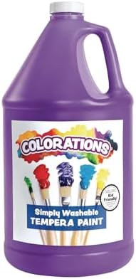 Colorations Paraben-Free Washable Tempera Paint for Kids - 1 Gallon Value Size. Vibrant Purple, Non-Toxic and Made in The USA