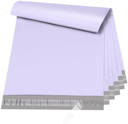 Metronic Large Poly Mailers 24x24 100 Pcs, Strong Adhensive Shipping Bags for Clothing, Waterproof Mailers Bags for Small Business, Shipping Envelopes, Tear-resistant Mailing Bags in Lilac Purple