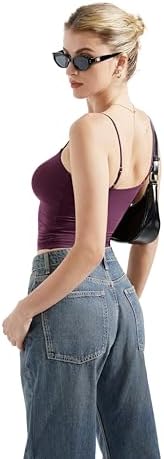 SUUKSESS Women Sexy Square Neck Tank Top Summer Y2K Going Out Basic Cami Shirt