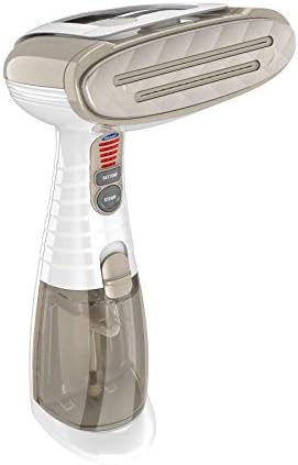 Conair Handheld Garment Steamer for Clothes, Turbo ExtremeSteam 1875W Fabric Steamer, Portable Handheld Design, Strong Penetrating Steam, Amazon Exclusive, White/Champagne