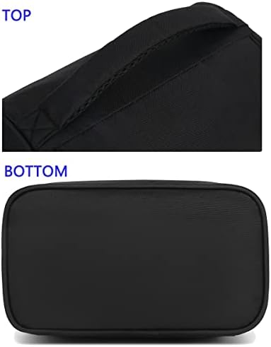 FlowFly Double Decker Cooler Insulated Lunch Bag Large Tote for Boys, Girls, Men, Women, With Adjustable Strap,Black