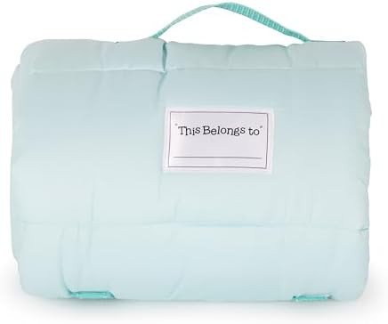 Jay Franco Toddler Nap Mat with Built-in Pillow and Blanket - Soft 46 x 20-inch Microfiber Kids Sleeping Bag for School or Sleepover, Pink - Disney Princess