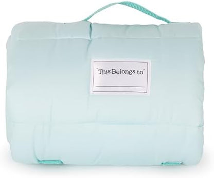 Jay Franco Toddler Nap Mat with Built-in Pillow and Blanket - Soft 46 x 20-inch Microfiber Kids Sleeping Bag for School or Sleepover, Pink - Disney Princess