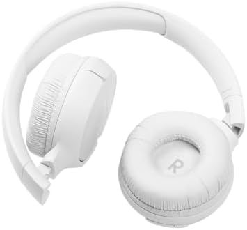 JBL Tune 510BT - Bluetooth headphones with up to 40 hours battery, microphone for call, foldable and comfortable, Android and iOs compatible (White)