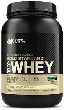 Optimum Nutrition Gold Standard 100% Whey Naturally Flavored Protein Powder, Vanilla, 1.9 Pound (Packaging May Vary)