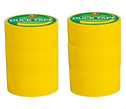 Duck Color Duct Tape, 6-Roll, Yellow (1304966_C)