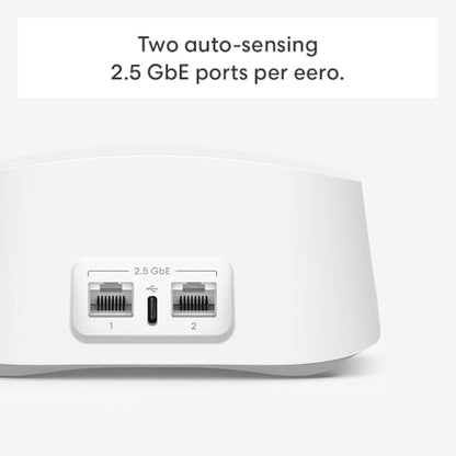 Amazon eero 7 dual-band mesh Wi-Fi 7 router (newest model) - Supports internet plans up to 2.5 Gbps, Coverage up to 4,000 sq. ft., 2-pack