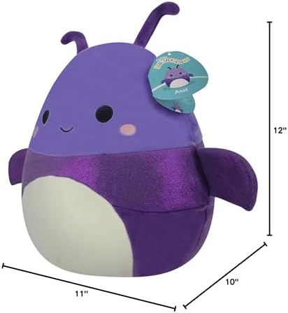Squishmallows 12-Inch Axel Purple Beetle - Medium-Sized Ultrasoft Official Kelly Toy Plush