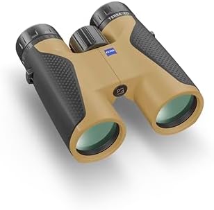 ZEISS Terra ED Binoculars 8x42 Waterproof, Fogproof, Easy Focus High Powered Compact Binoculars with Coated Glass for Low Light Vision for Bird Watching, Hunting, Sightseeing, Travel, Black-Sand