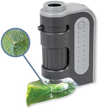 Carson MicroBrite Plus 60x-120x Power LED Lighted Pocket Microscope - Set of 4 (MM-300MU),Black/Grey