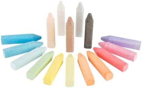 Crayola Washable Outdoor Sidewalk Chalk Collection (130ct), Bulk Anti-Roll Chalk Sticks for Kids, Classroom Recess Toys, Outdoor Toys & Activities for Kids