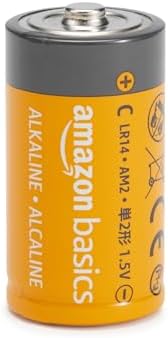 Amazon Basics 24-Pack C Cell Alkaline All-Purpose Batteries, 1.5 Volt, 5-Year Shelf Life