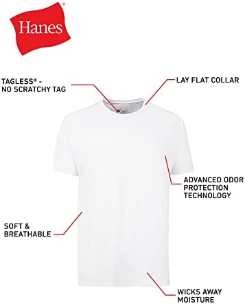 Hanes T-Shirt Pack, Stay-Tucked Cool & Breathable Cotton Tees, Best Undershirts for Men