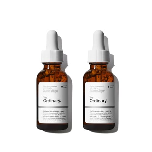 The Ordinary Caffeine Solution 5% + EGCG, Depuffing Eye Serum for Dark Circles and Tired Eyes